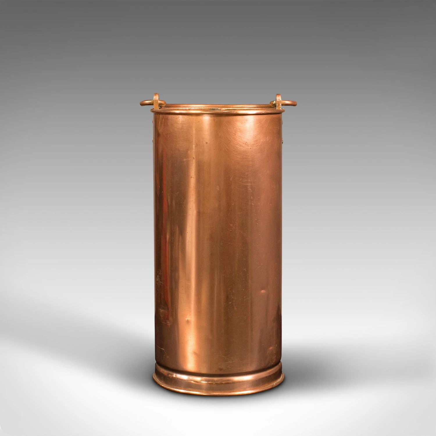 1850s Pair Of Antique Victorian English Copper Hall Stick Stands 3 1850s Pair Of Antique Victorian English Copper Hall Stick Stands - Image 3