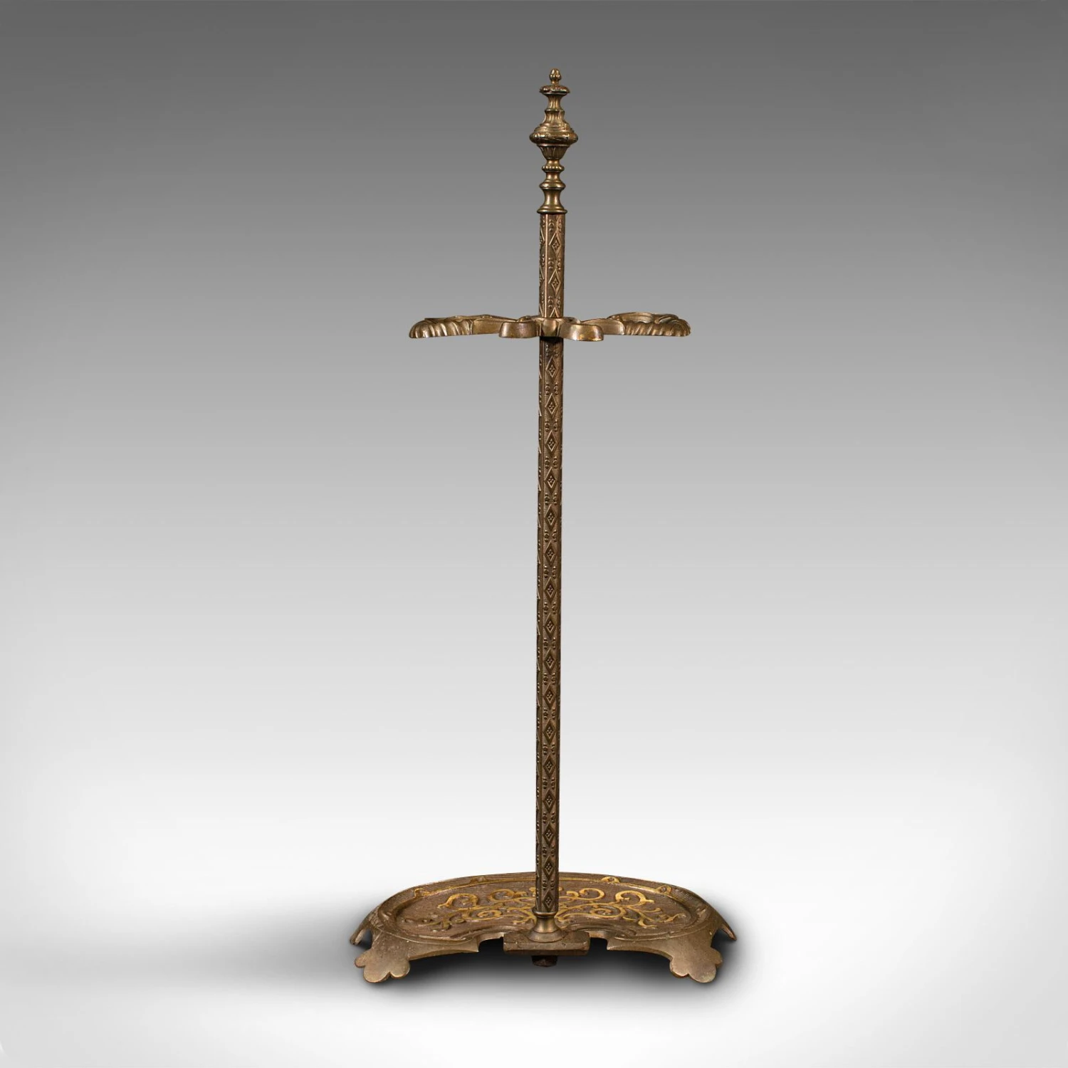 1880s Antique Victorian French Brass Art Nouveau Stick Stand 5 1880s Antique Victorian French Brass Art Nouveau Stick Stand - Image 5