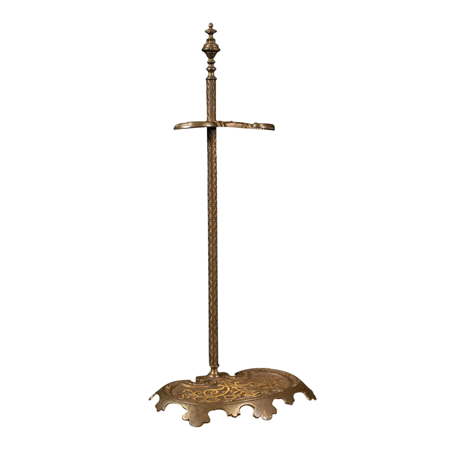 1880s Antique Victorian French Brass Art Nouveau Stick Stand 1 1880s Antique Victorian French Brass Art Nouveau Stick Stand