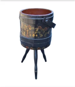 1920s Hand-Crafted, Painted And Decorated Tripod Firkin Or Sewing Bucket 10 1920s Hand-Crafted, Painted And Decorated Tripod Firkin Or Sewing Bucket -Chairish Shop 1920s hand crafted painted and decorated tripod firkin or sewing bucket 7775