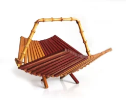 1940s Japanese Folding Basket With Bamboo Handle -Chairish Shop 1940s japanese folding basket with bamboo handle 3895 scaled