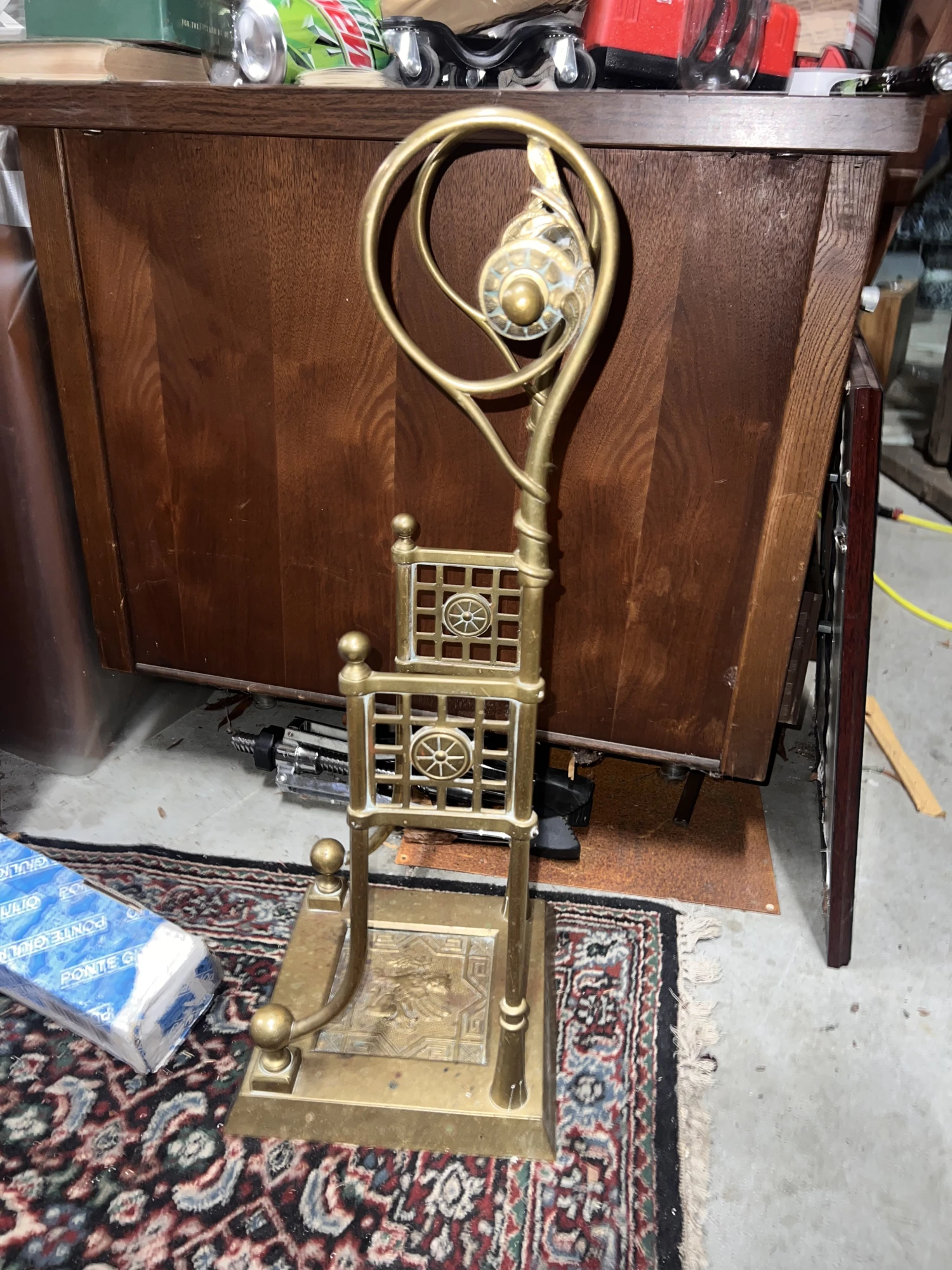 1940s Solid Brass Umbrella Stand 3 1940s Solid Brass Umbrella Stand - Image 3