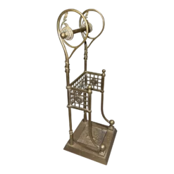 1940s Solid Brass Umbrella Stand