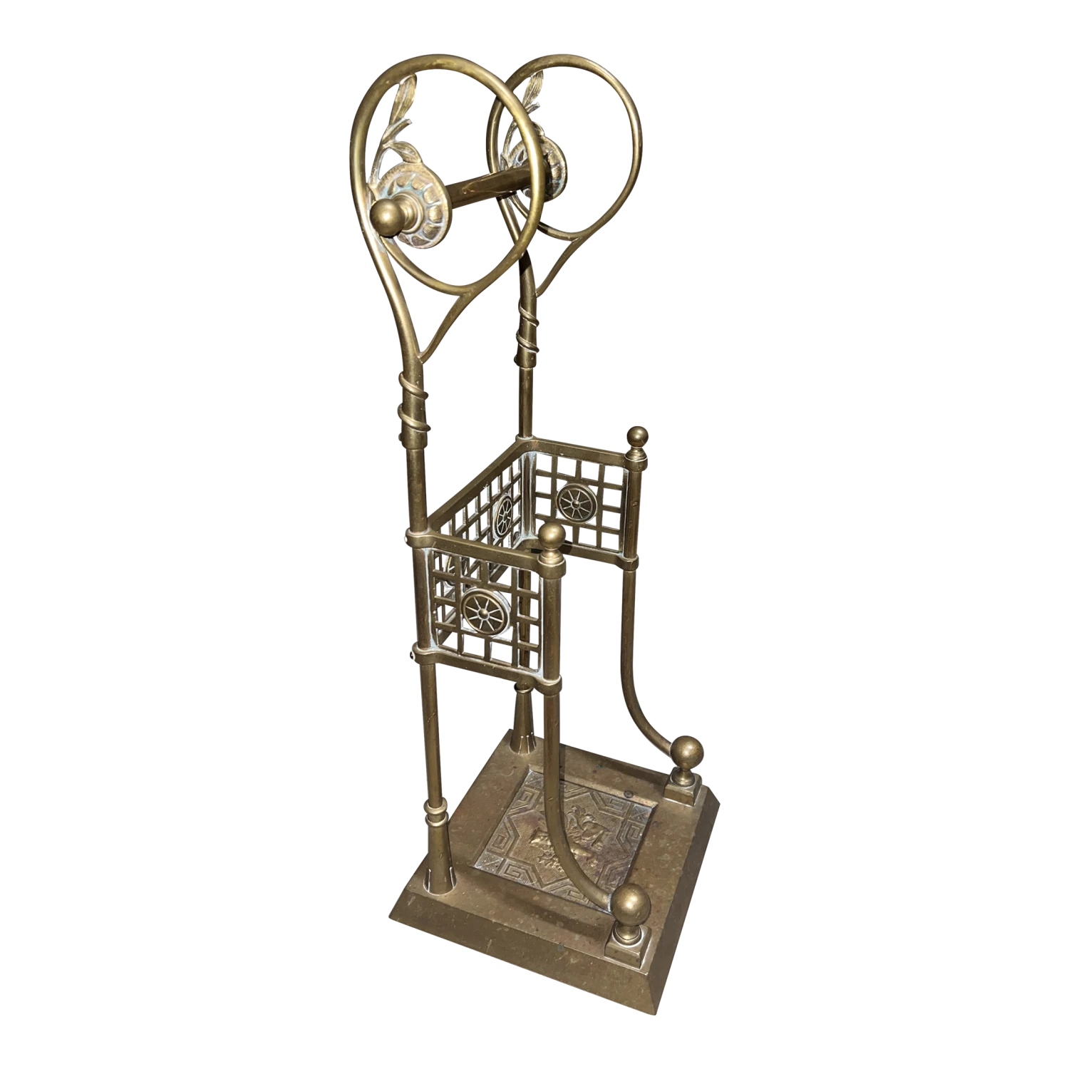 1940s Solid Brass Umbrella Stand 1 1940s Solid Brass Umbrella Stand