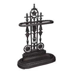 1940s Vintage Art Deco English Iron Decorative Stick Stand