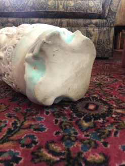 1940s White Glazed Ceramic Large Vessel, Vase Or Umbrella Stand With Romantic Scenes In Relief 12 1940s White Glazed Ceramic Large Vessel, Vase Or Umbrella Stand With Romantic Scenes In Relief -Chairish Shop 1940s white glazed ceramic large vessel vase or umbrella stand with romantic scenes in relief 4825