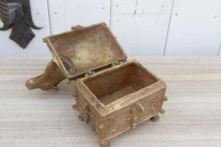 1950s Aged Brass Nandi Ceremonial Box -Chairish Shop 1950s aged brass nandi ceremonial box 1647