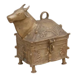 1950s Aged Brass Nandi Ceremonial Box