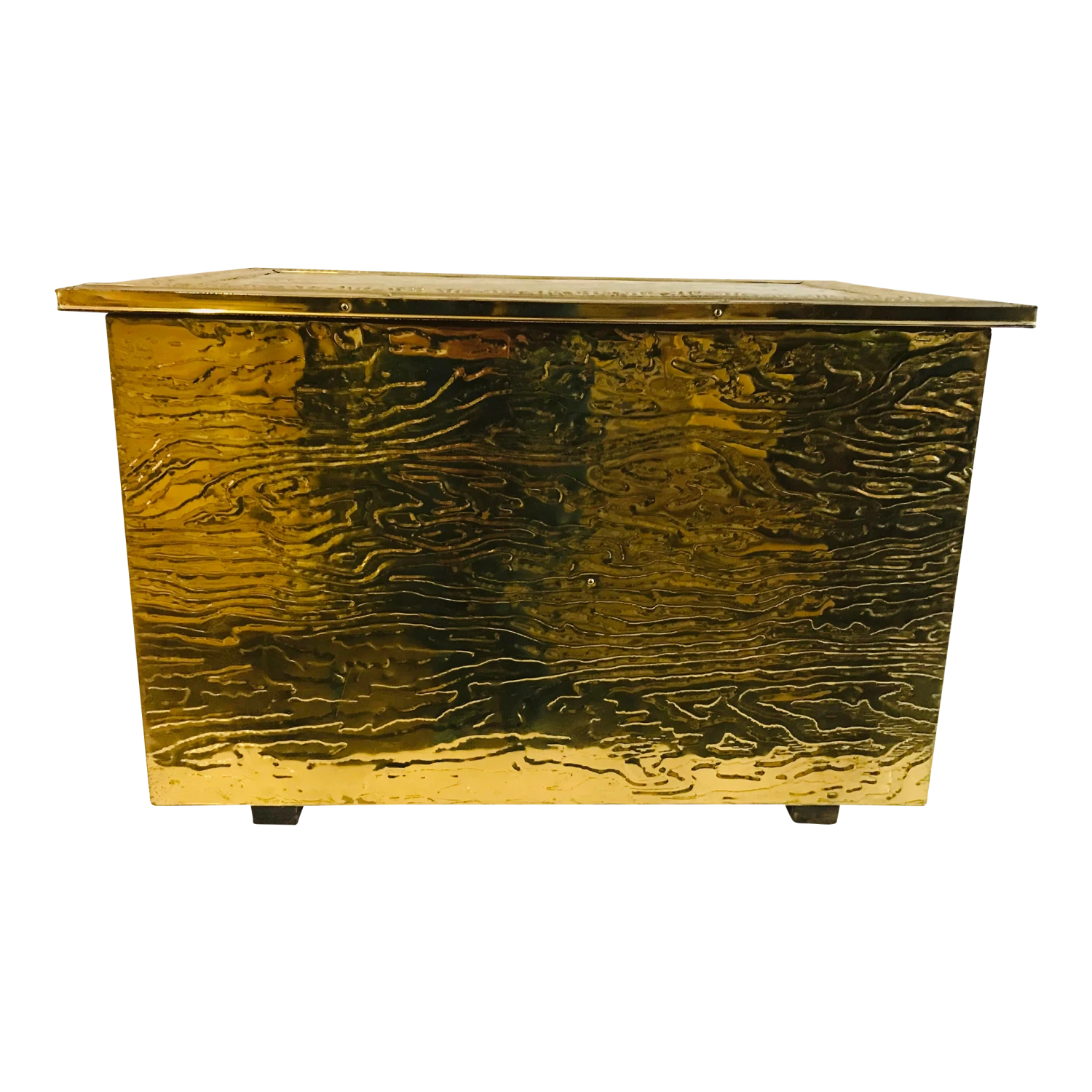 1950s Faux Bois Brass Clad Wooden Storage Box With Egg & Dart Embossed Top Traditional Home 1 1950s Faux Bois Brass Clad Wooden Storage Box With Egg & Dart Embossed Top Traditional Home