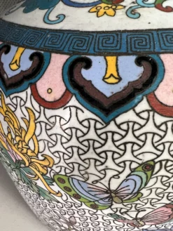 1950s Large Floral Cloisonné Vase Or Umbrella Stand 12 1950s Large Floral Cloisonné Vase Or Umbrella Stand -Chairish Shop 1950s large floral cloisonne vase or umbrella stand 3221