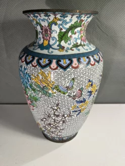 1950s Large Floral Cloisonné Vase Or Umbrella Stand 11 1950s Large Floral Cloisonné Vase Or Umbrella Stand -Chairish Shop 1950s large floral cloisonne vase or umbrella stand 7838