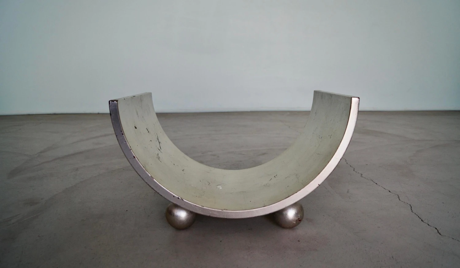 1950's Mid-Century Modern Bentwood Silver Leaf Magazine Rack 5 1950's Mid-Century Modern Bentwood Silver Leaf Magazine Rack - Image 5