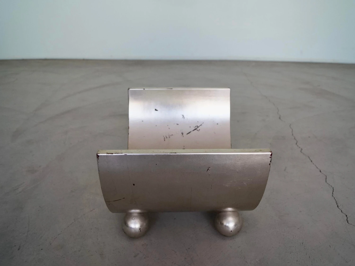 1950's Mid-Century Modern Bentwood Silver Leaf Magazine Rack 9 1950's Mid-Century Modern Bentwood Silver Leaf Magazine Rack - Image 9