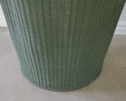 1950s Mid-Century Painted Woven Rattan Basket 16 1950s Mid-Century Painted Woven Rattan Basket -Chairish Shop 1950s mid century painted woven rattan basket 4153 scaled