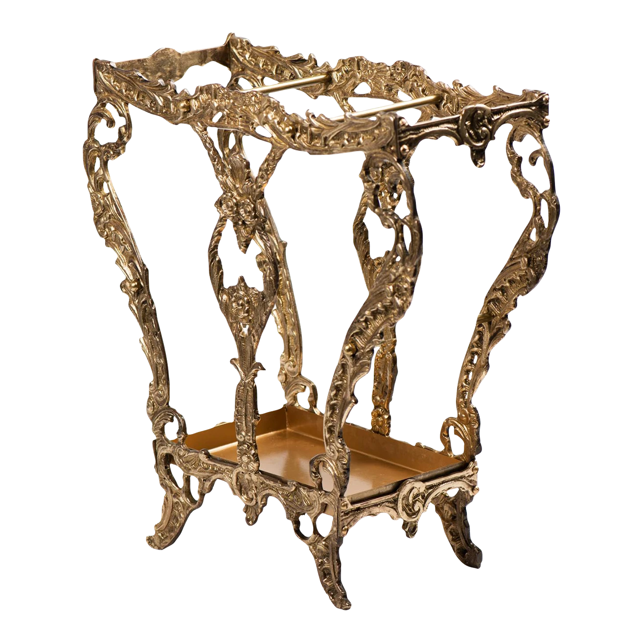 1950s Spanish Brass Umbrella Or Cane Stand 1 1950s Spanish Brass Umbrella Or Cane Stand