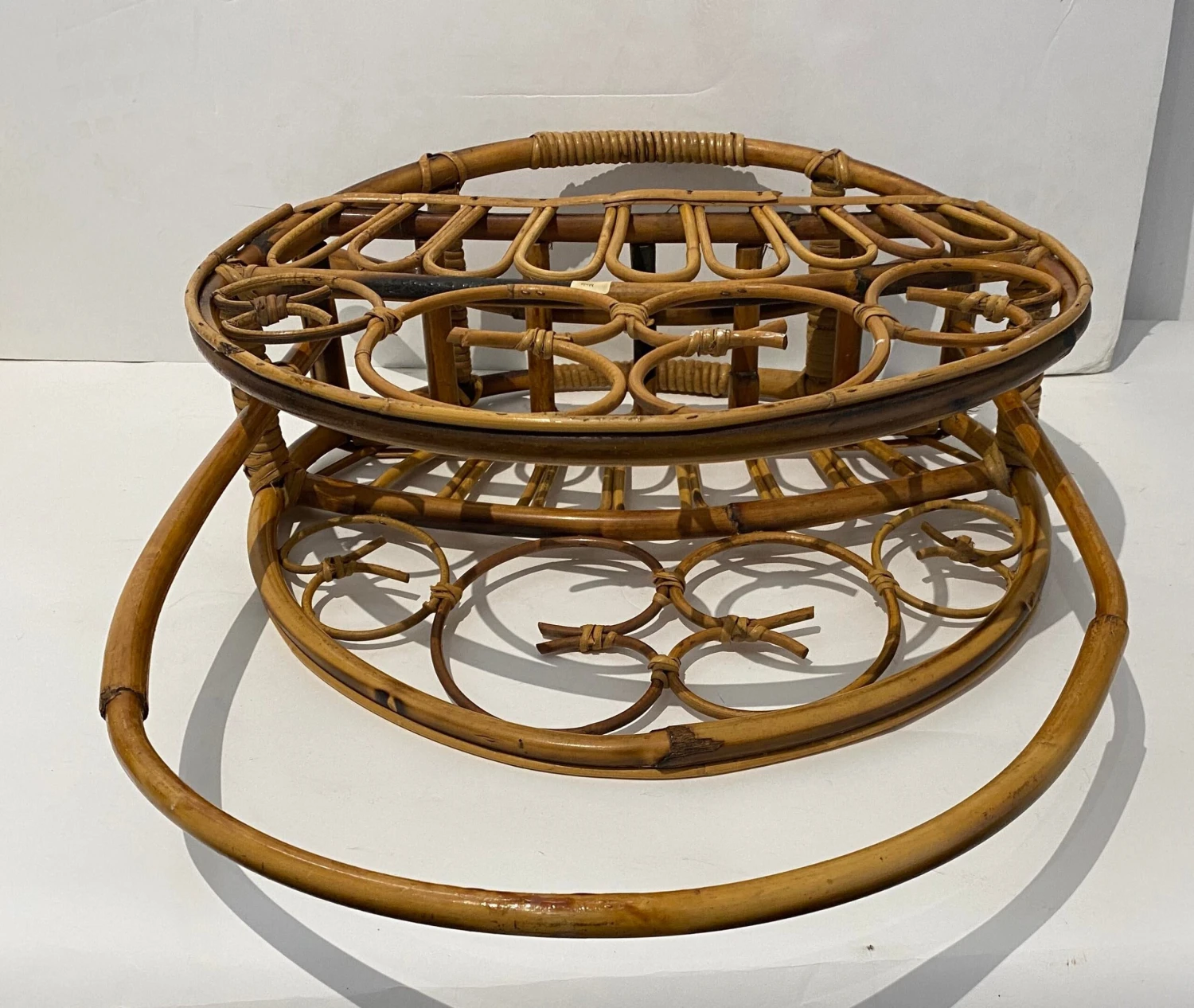 1960s Italian Magazine Holder Bamboo & Rattan Magazine Rack 10 1960s Italian Magazine Holder Bamboo & Rattan Magazine Rack - Image 10