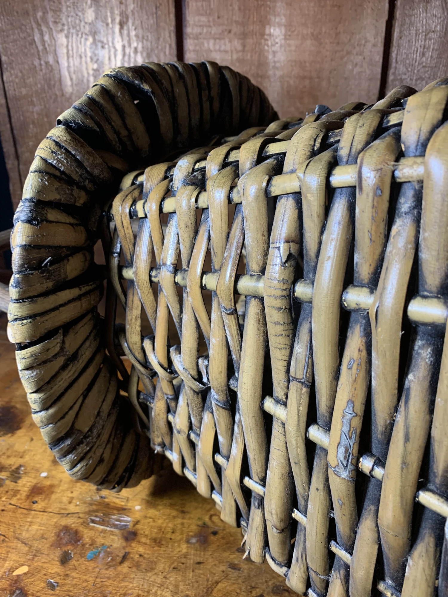 1960s Large Rattan Basket 4 1960s Large Rattan Basket - Image 4