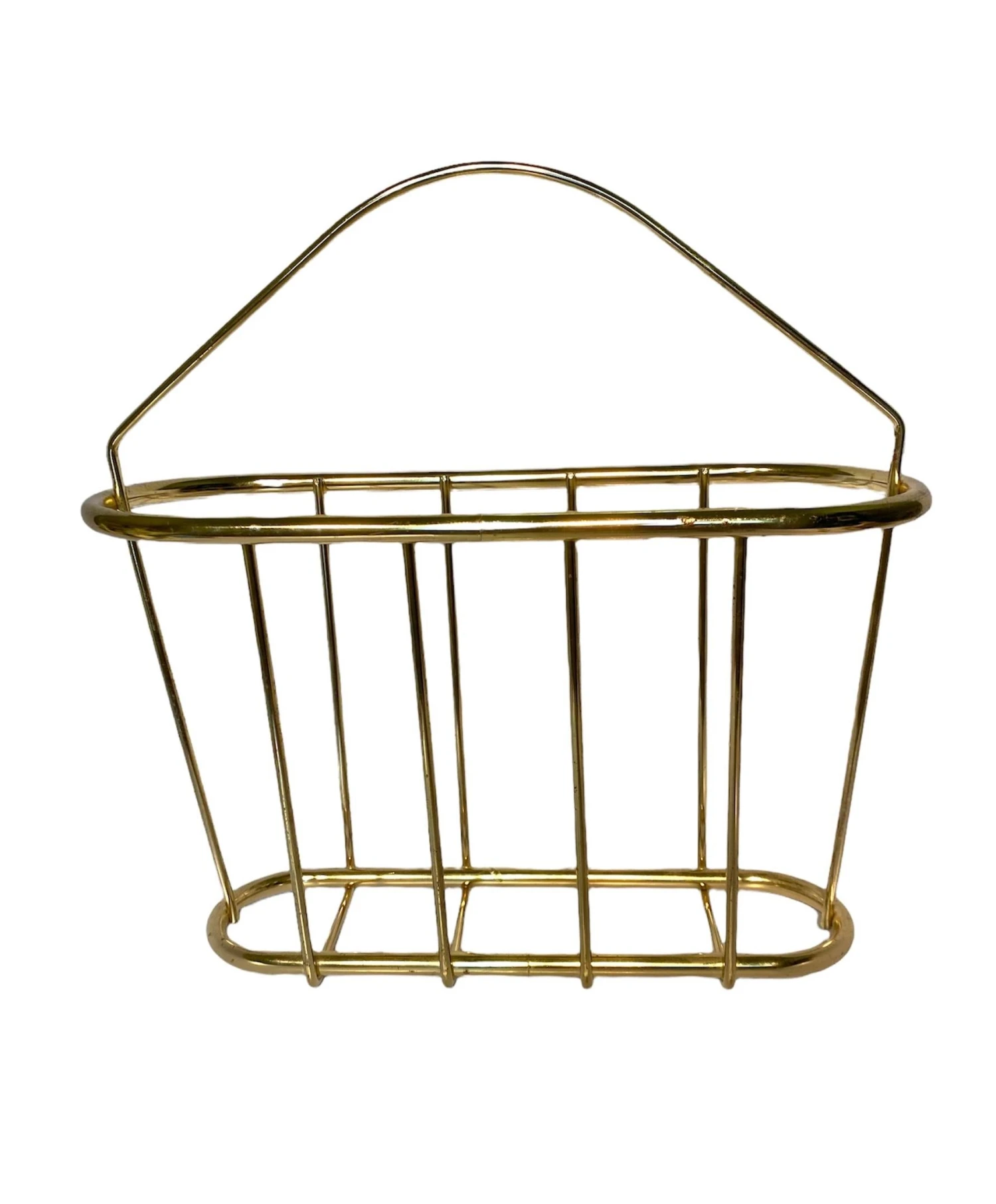 1960s Mid-Century Modern Brass Magazine Rack 3 1960s Mid-Century Modern Brass Magazine Rack - Image 3
