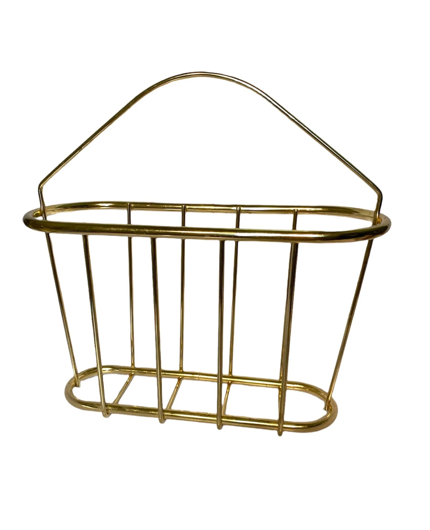 1960s Mid-Century Modern Brass Magazine Rack 4 1960s Mid-Century Modern Brass Magazine Rack - Image 4