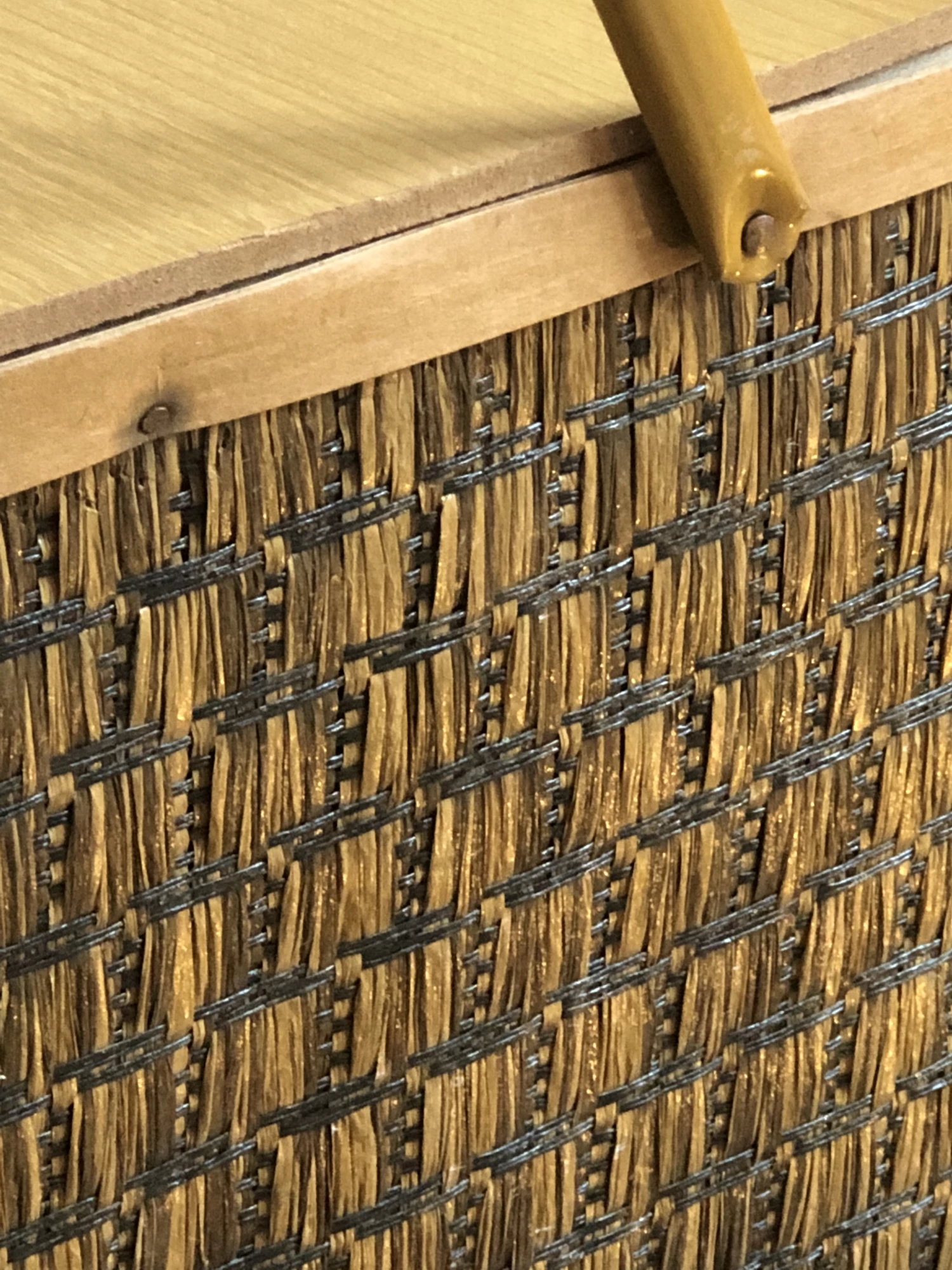 1960s Mid-Century Modern Raffia Picnic Basket 6 1960s Mid-Century Modern Raffia Picnic Basket - Image 6