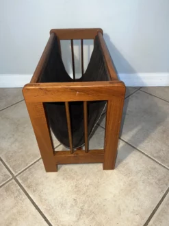 1960s Teak & Suede Leather Magazine Rack, Made In Denmark 12 1960s Teak & Suede Leather Magazine Rack, Made In Denmark -Chairish Shop 1960s teak and suede leather magazine rack made in denmark 1113