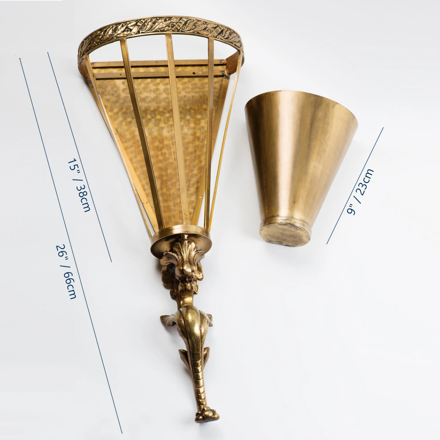 1960s Wall Mounted Brass Umbrella Stand 3 1960s Wall Mounted Brass Umbrella Stand - Image 3