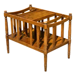 1970 Vintage Heritage Walnut Burl English Style Canterbury Table