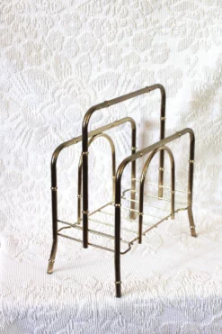 1970s Brass Faux Bamboo Magazine Rack -Chairish Shop 1970s brass faux bamboo magazine rack 1778 scaled