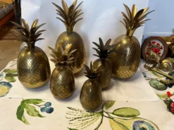 1970s Brass Pineapple Boxes - Set Of 6 14 1970s Brass Pineapple Boxes - Set Of 6 -Chairish Shop 1970s brass pineapple boxes set of 6 2308 scaled