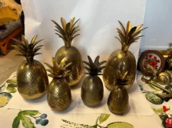 1970s Brass Pineapple Boxes - Set Of 6 15 1970s Brass Pineapple Boxes - Set Of 6 -Chairish Shop 1970s brass pineapple boxes set of 6 8535 scaled