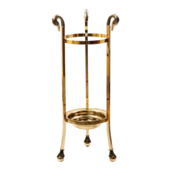 1970s Brass Swan Head Umbrella Or Walking Stick Stand