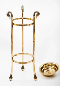 1970s Brass Swan Head Umbrella Or Walking Stick Stand -Chairish Shop 1970s brass swan head umbrella or walking stick stand 6813 scaled