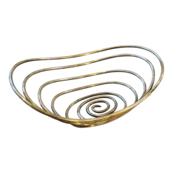 1970s Iconic Modernist Silver Plated Italian Basket Design By Lino Sabattini