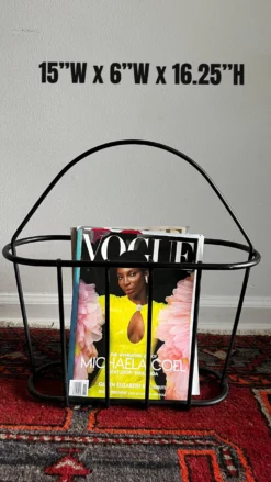 1970s Mid-Century Black Matte Metal Magazine Rack 13 1970s Mid-Century Black Matte Metal Magazine Rack -Chairish Shop 1970s mid century black matte metal magazine rack 9018 scaled