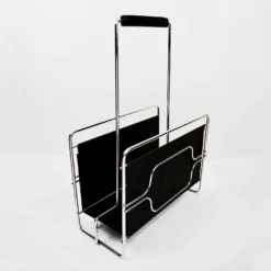 1970s Modernist Metal Newspaper Magazine Stand, E. Höglund Sweden -Chairish Shop 1970s modernist metal newspaper magazine stand e hoglund sweden 0565