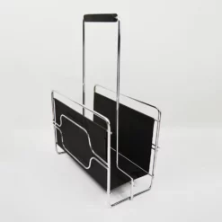 1970s Modernist Metal Newspaper Magazine Stand, E. Höglund Sweden -Chairish Shop 1970s modernist metal newspaper magazine stand e hoglund sweden 1082