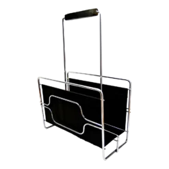 1970s Modernist Metal Newspaper Magazine Stand, E. Höglund Sweden