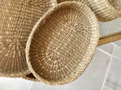 1970s Nesting Lidded Oblong Handwoven Grass Baskets - Set Of 3 -Chairish Shop 1970s nesting lidded oblong handwoven grass baskets set of 3 2706 scaled