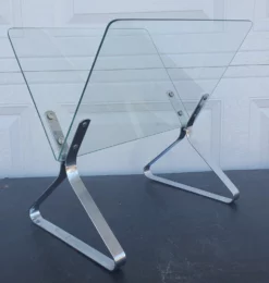 1970s Raymor Glass And Chrome Magazine Rack 19 1970s Raymor Glass And Chrome Magazine Rack -Chairish Shop 1970s raymor glass and chrome magazine rack 1192