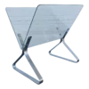1970s Raymor Glass And Chrome Magazine Rack