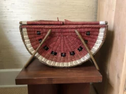 1970s Vintage Watermelon Picnic Basket 15 1970s Vintage Watermelon Picnic Basket -Chairish Shop 1970s vintage watermelon picnic basket 0794 scaled