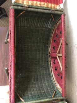 1970s Vintage Watermelon Picnic Basket 11 1970s Vintage Watermelon Picnic Basket -Chairish Shop 1970s vintage watermelon picnic basket 1198