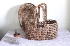 1970s Woven Lidded Basket With Handles 15 1970s Woven Lidded Basket With Handles -Chairish Shop 1970s woven lidded basket with handles 3184 scaled
