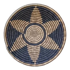 1980s African Hand-Made Woven Basket