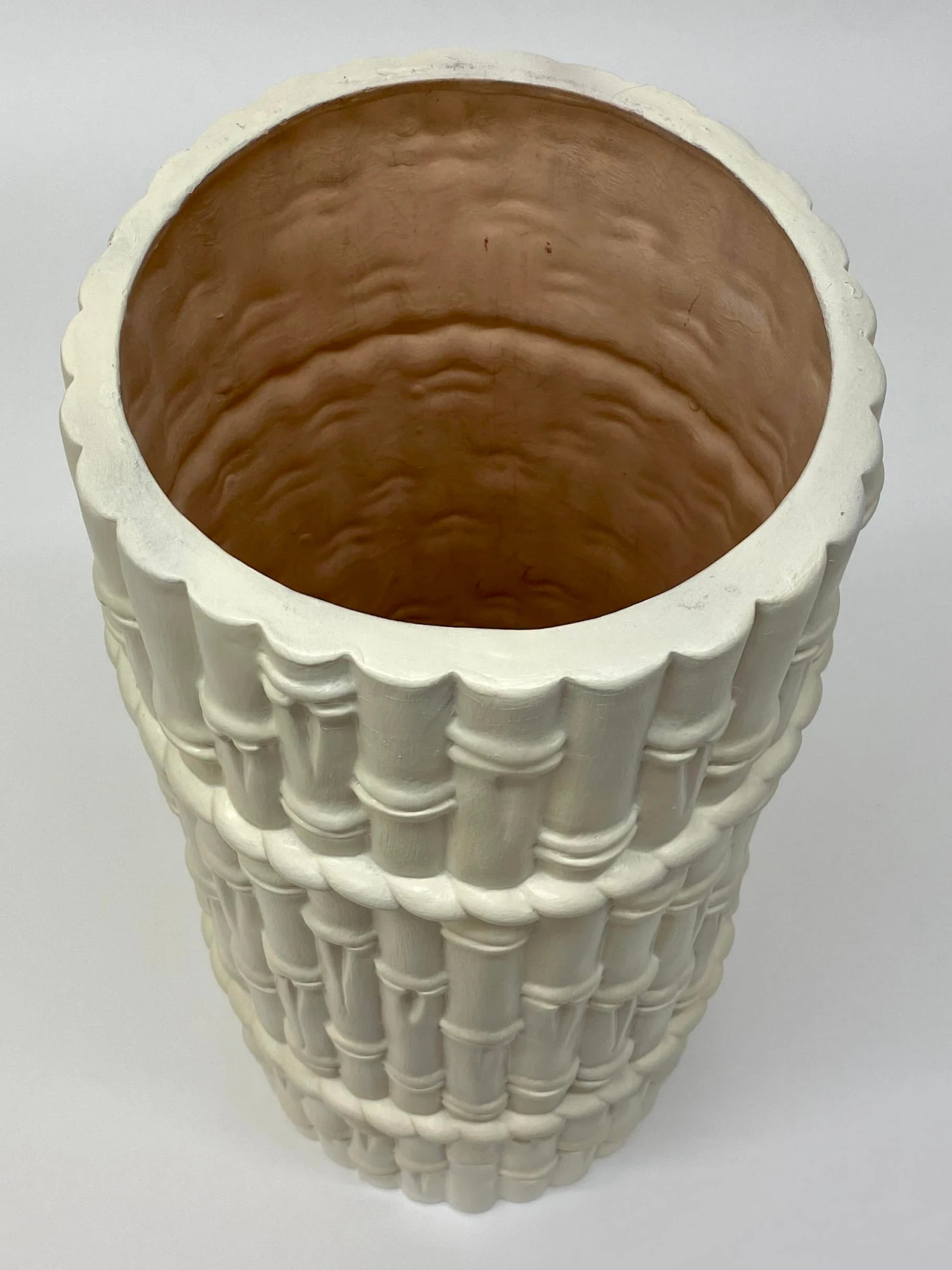 1980s Faux Bamboo Ceramic Umbrella Stand 3 1980s Faux Bamboo Ceramic Umbrella Stand - Image 3