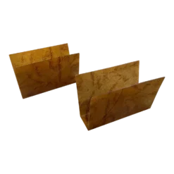 1980s Set Of Two Modernist Lucite Italian Magazine Stands