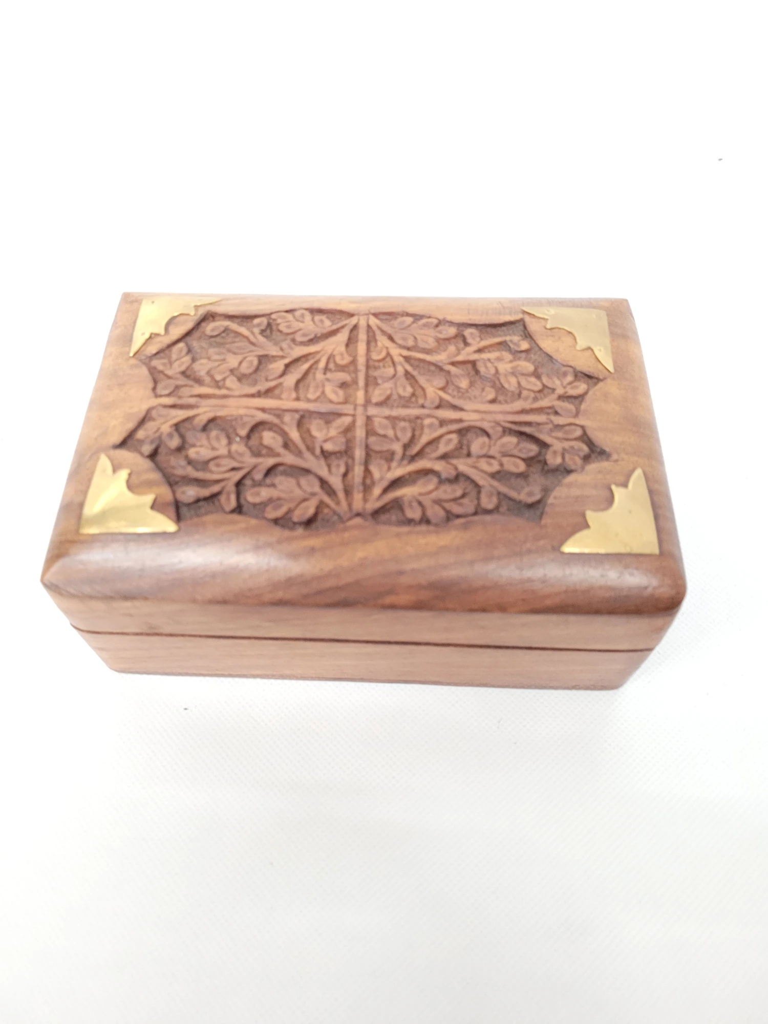 1980s Vintage Miniature Brass & Wood Box 9 1980s Vintage Miniature Brass & Wood Box - Image 9