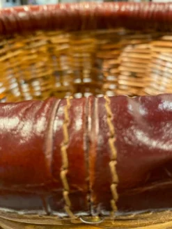 1990s Stiles Brothers For Bauer International Leather Trim Basket 16 1990s Stiles Brothers For Bauer International Leather Trim Basket -Chairish Shop 1990s stiles brothers for bauer international leather trim basket 3974