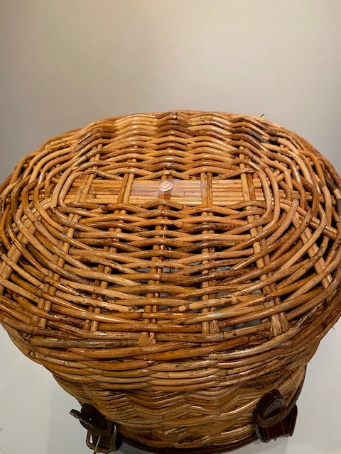 1990s Stiles Brothers For Bauer International Leather Trim Basket 9 1990s Stiles Brothers For Bauer International Leather Trim Basket - Image 9