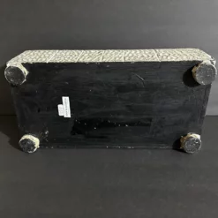 1990s Vintage Carved Wood Box With Lid Gray White & Black -Chairish Shop 1990s vintage carved wood box with lid gray white and black 5111 scaled